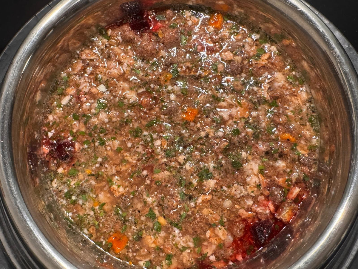 Trockenbarf Rind & Lamm mit Ziegenmilch & Hirschgeweih