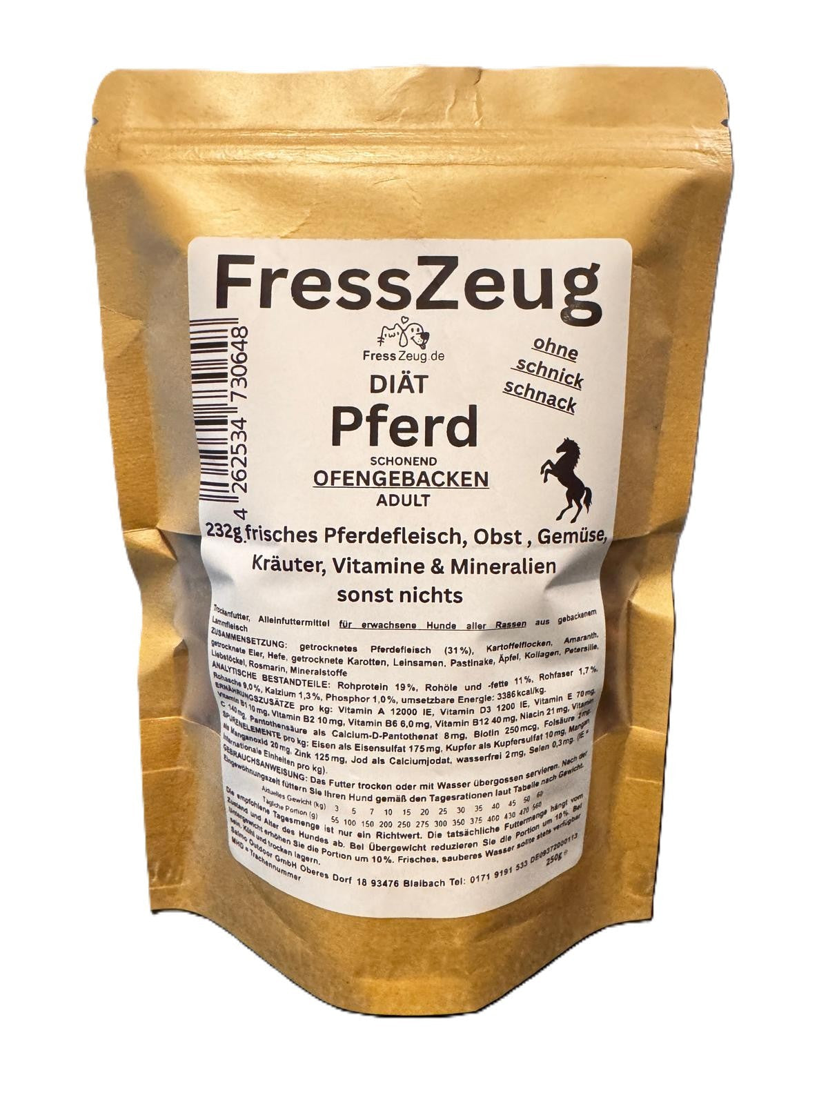 FressZeug Pferd ofengebacken – Detailansicht des Trockenfutters