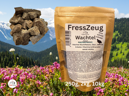 FressZeug Wachtel Adult – Kaltgepresstes Trockenfutter