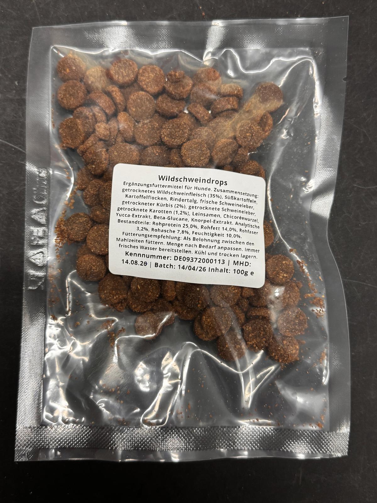 Wildschweindrops 100 g – Snack für Training & Alltag