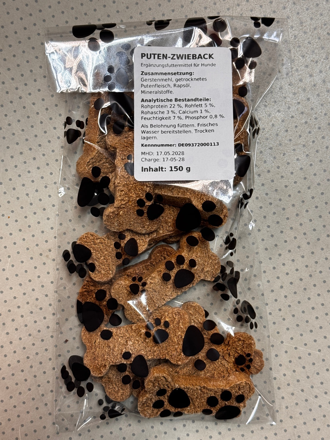 Puten-Zwieback 150 g – Knuspriger Hundesnack