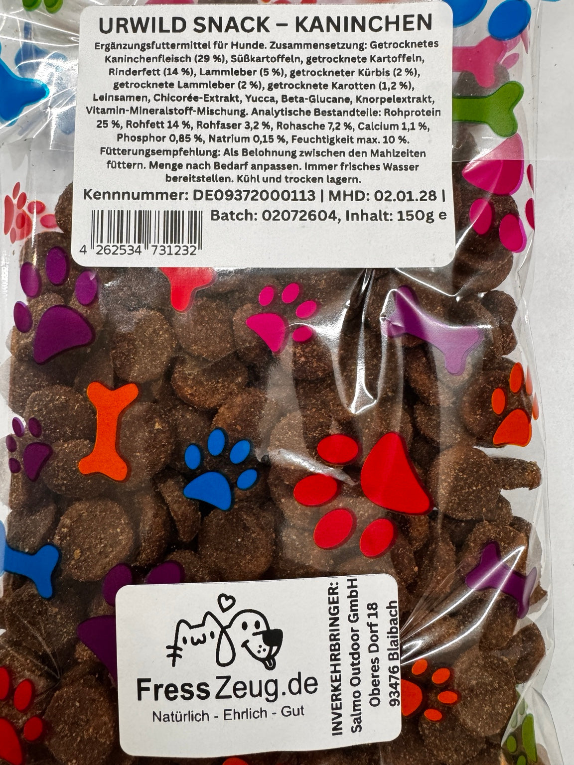 FressZeug URWILD Kaninchen Snack 150 g – weitere Produktansicht